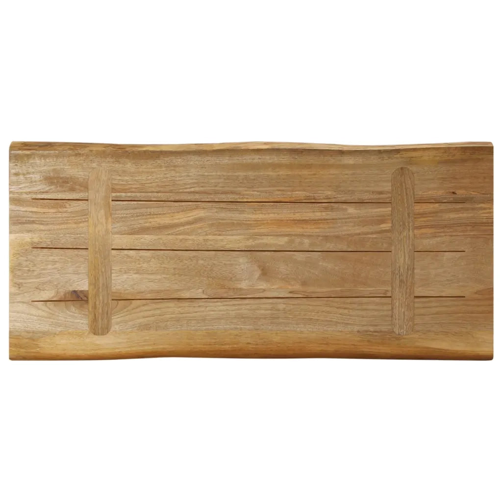 vidaXL Piano Tavolo Bordi Vivi 80x40x2,5cm Legno Massello Mango Grezzo
