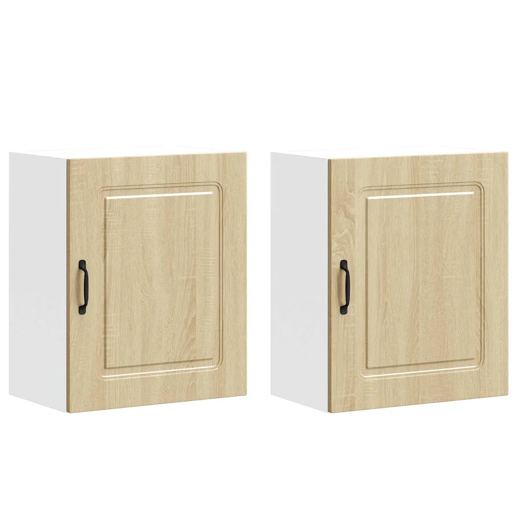 Pensili da cucina 2 pz Kalmar in Legno Multistrato Rovere Sonoma 853564