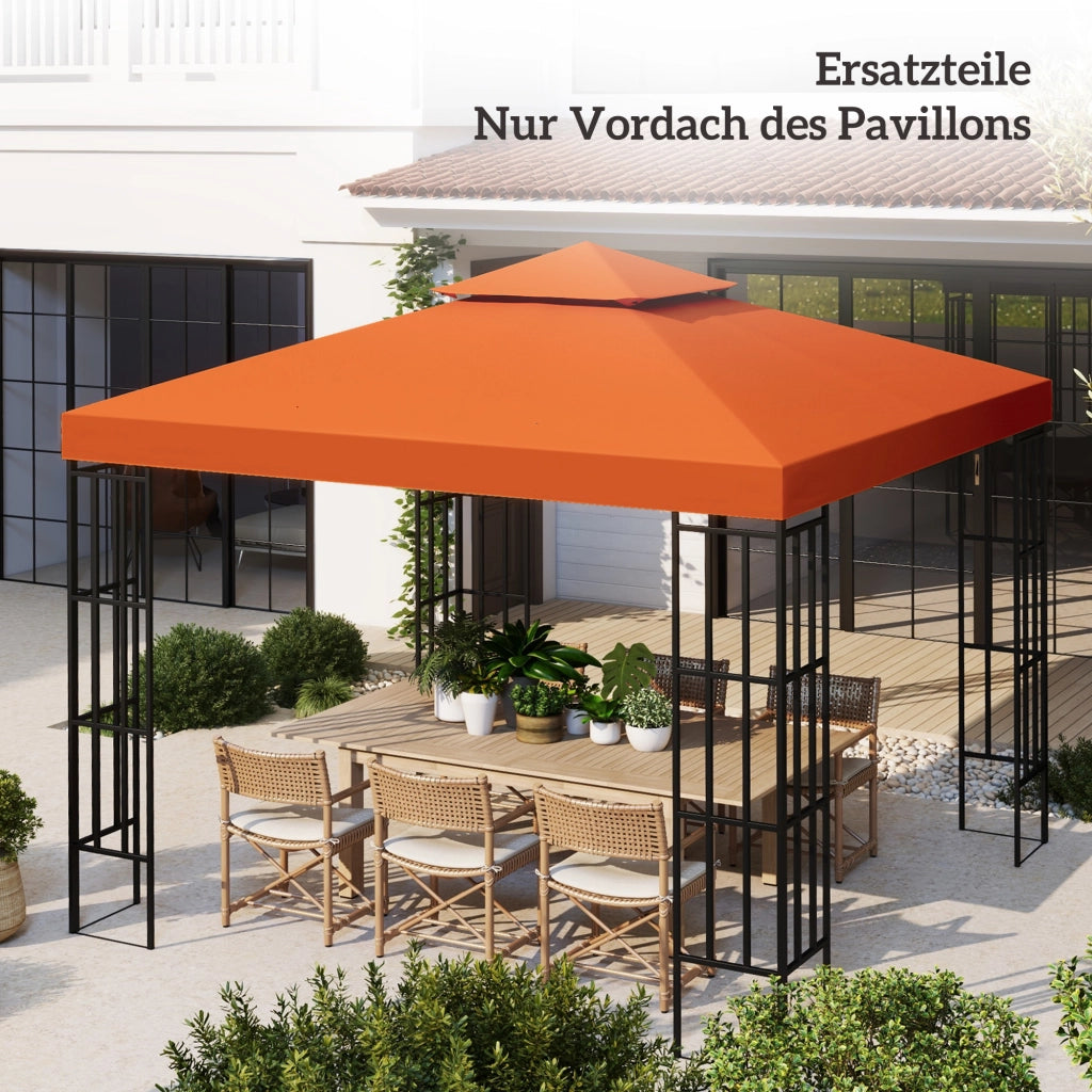 Tetto di ricambio per gazebo 3x3m ¨C Xylo ¨C idrorepellente rosso ruggine