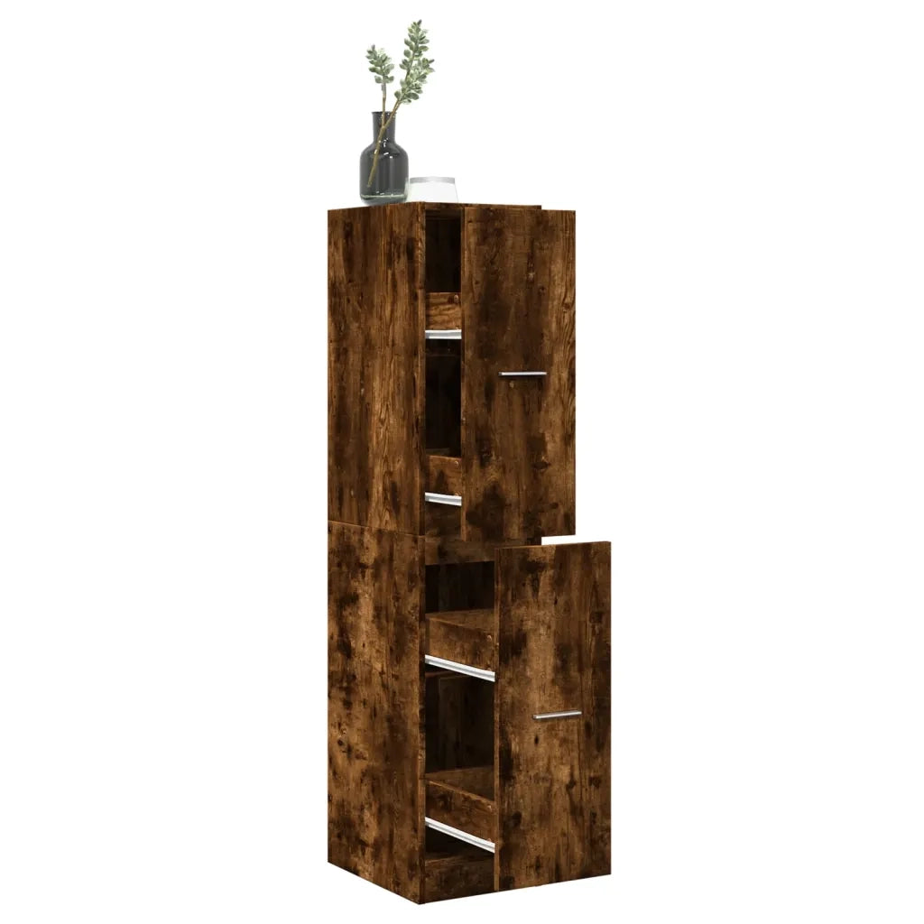 vidaXL Armadietto da Farmacia Rovere Fumo 30x41x144,5 cm in Truciolato