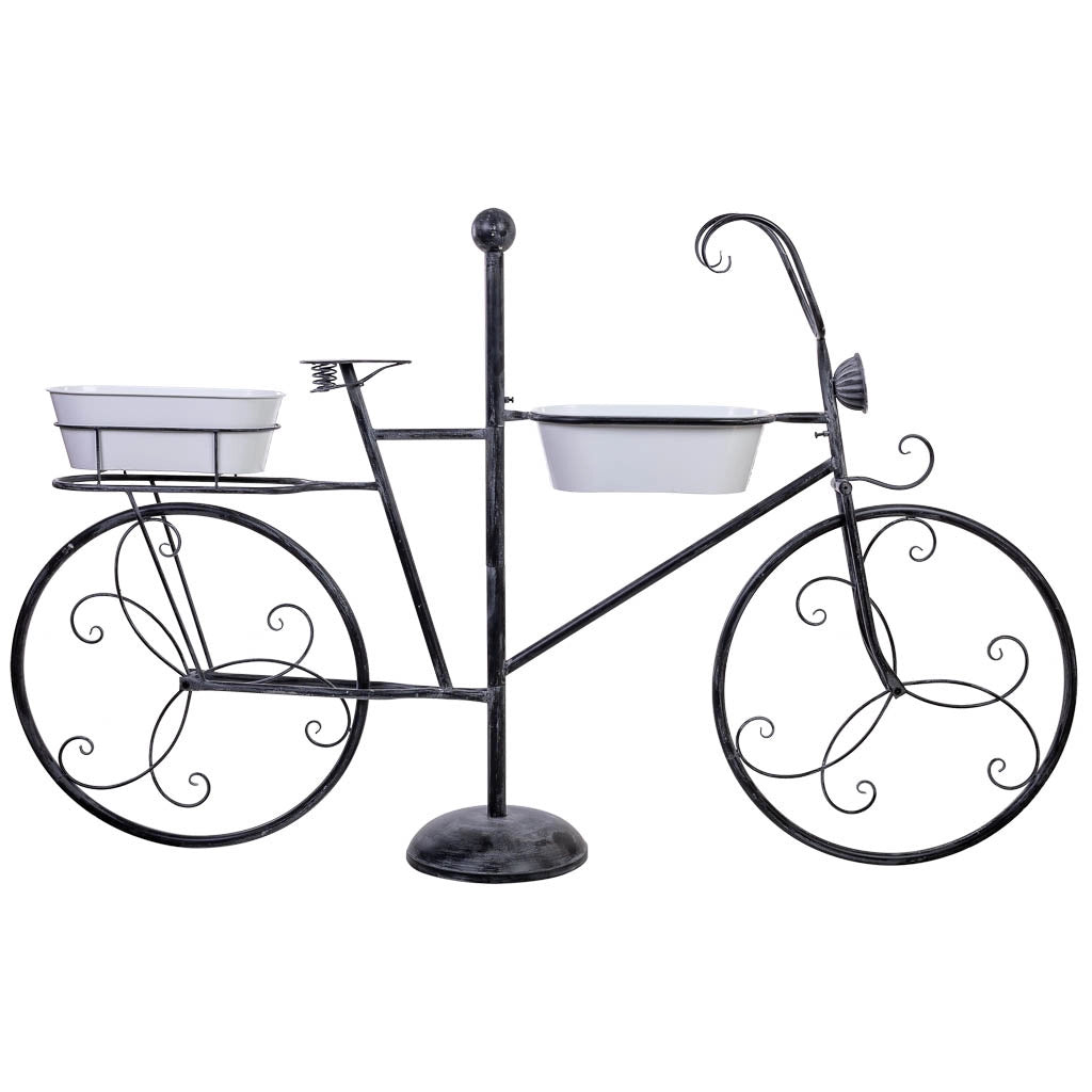 Espositivo bici in metallo con due vasche 175x29x108h cm