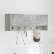Appendiabiti a muro con porta Grigio cemento 80 x 20 x 30 cm 874342