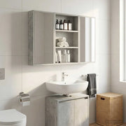 Armadio da bagno a muro Grigio Cemento 40 x 10 x 60,5 cm 889354