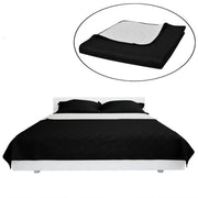 Copriletto Trapuntato a Doppia Faccia Nero/Grigio 230 x 260 cm 130888