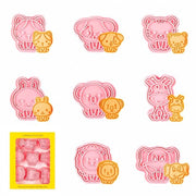 Mini forme a biscotto, 8 pezzi forme a biscotto mini, forme a biscotto animali, forme 3D a biscotto, forme a biscotto per biscotti e fondant, donut (rosa)