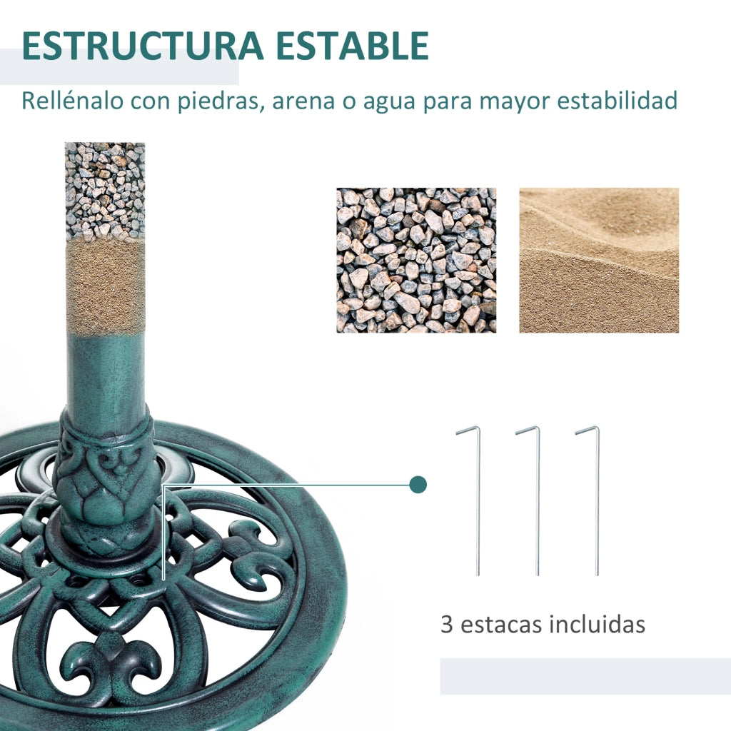 Bagno per uccelli da giardino esterno ¨C zephmum ¨C verde, effetto invecchiato