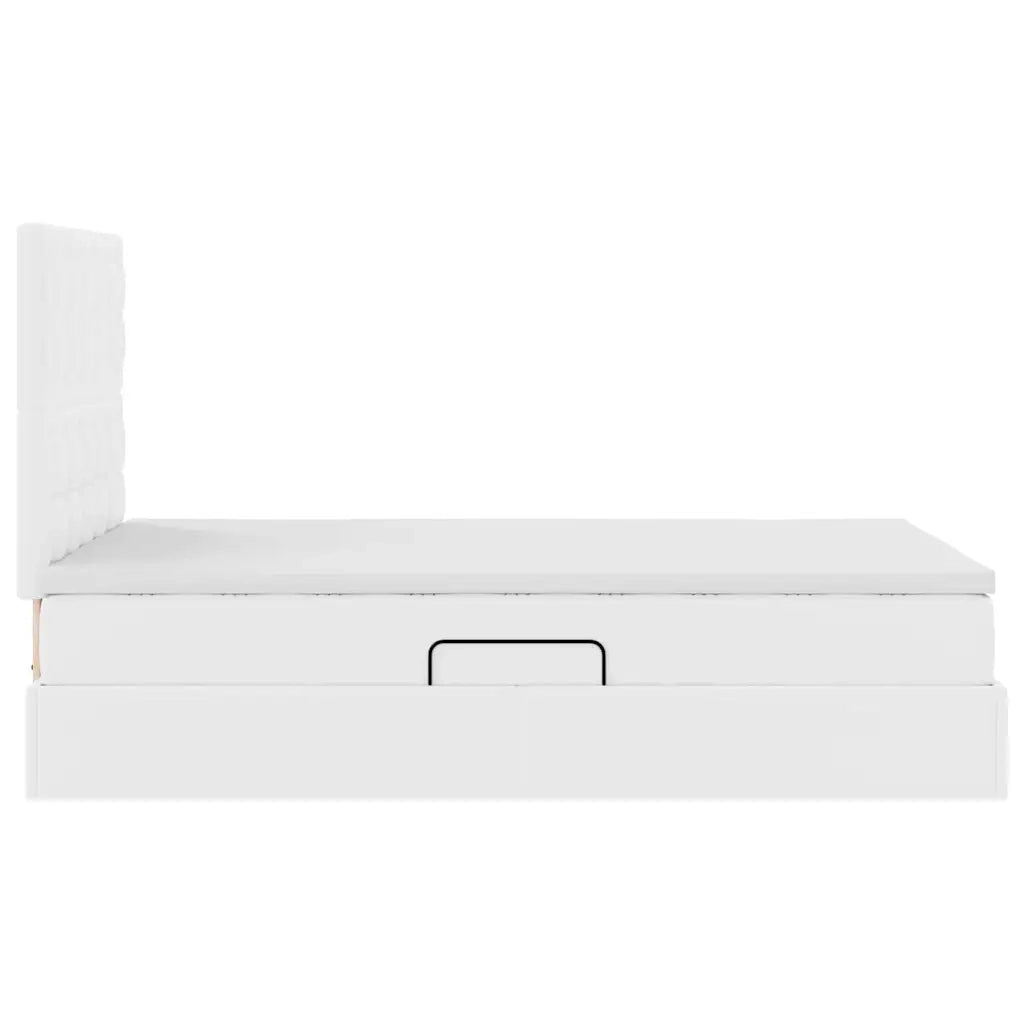 Letto con Contenitore Bianco Puro 120 x 200 cm Pelle Sintetica 3371662