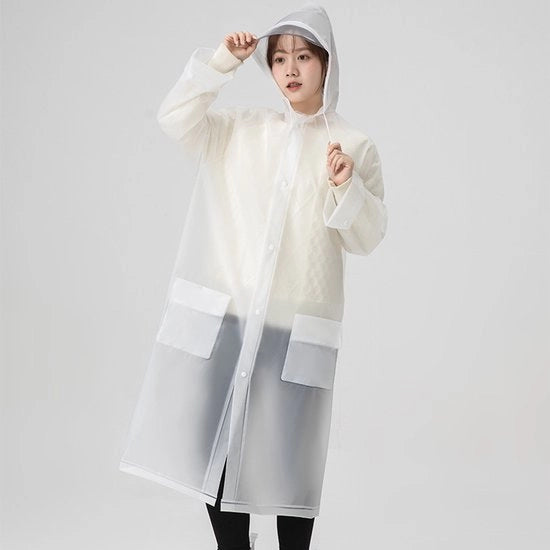 Poncho in EVA rafforzato - Impermeabile extra lungo per adulti uomo donna - XL