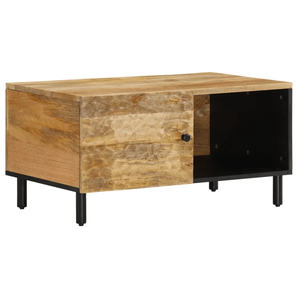 Tavolino da Salotto 80x50x40 cm Legno Massello di Mangocod mxl 113307