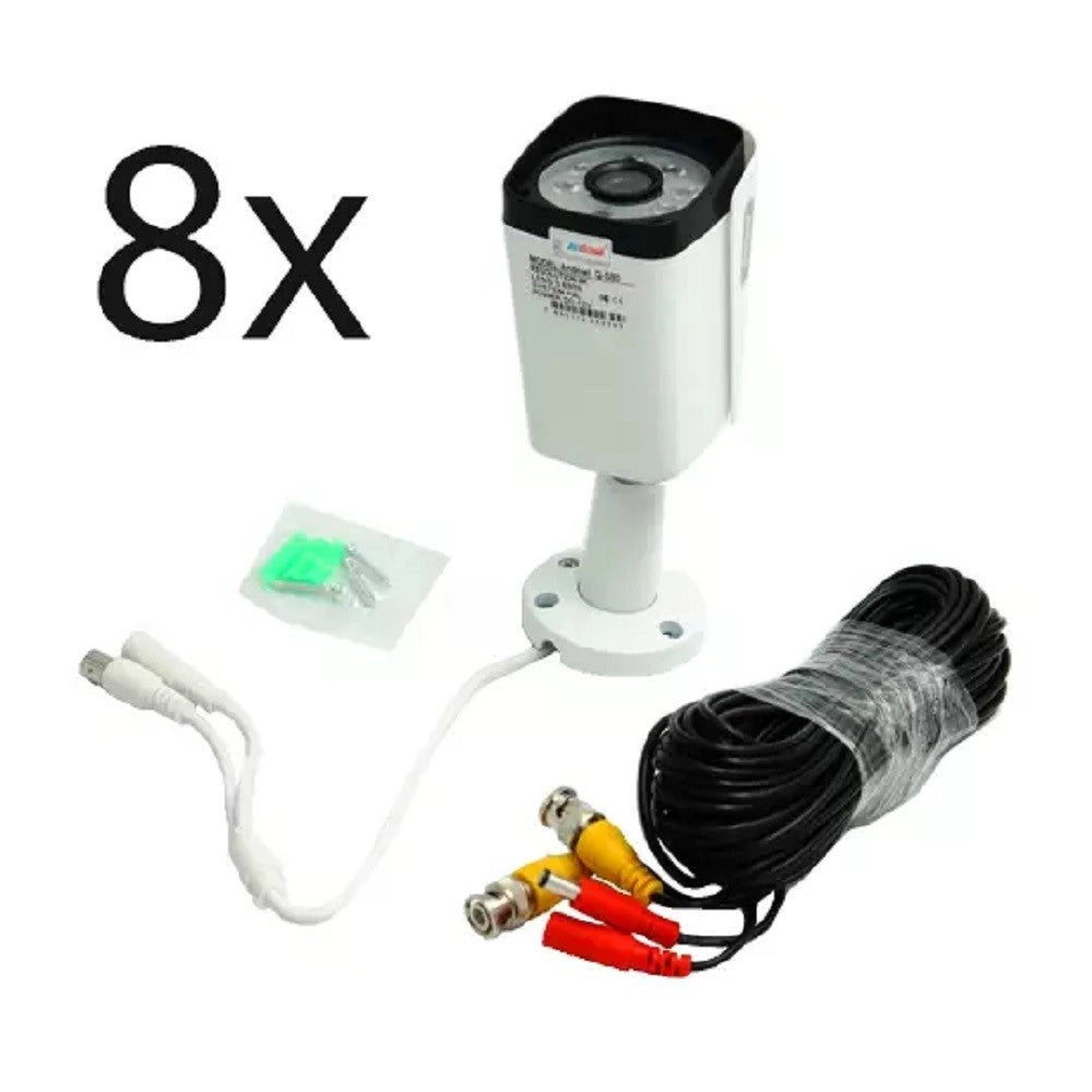Trade Shop - Set Sistema Di Registrazione Sicurezza Cctv Hd Q-s80 Con 8 Canali Telecamere 4k -
