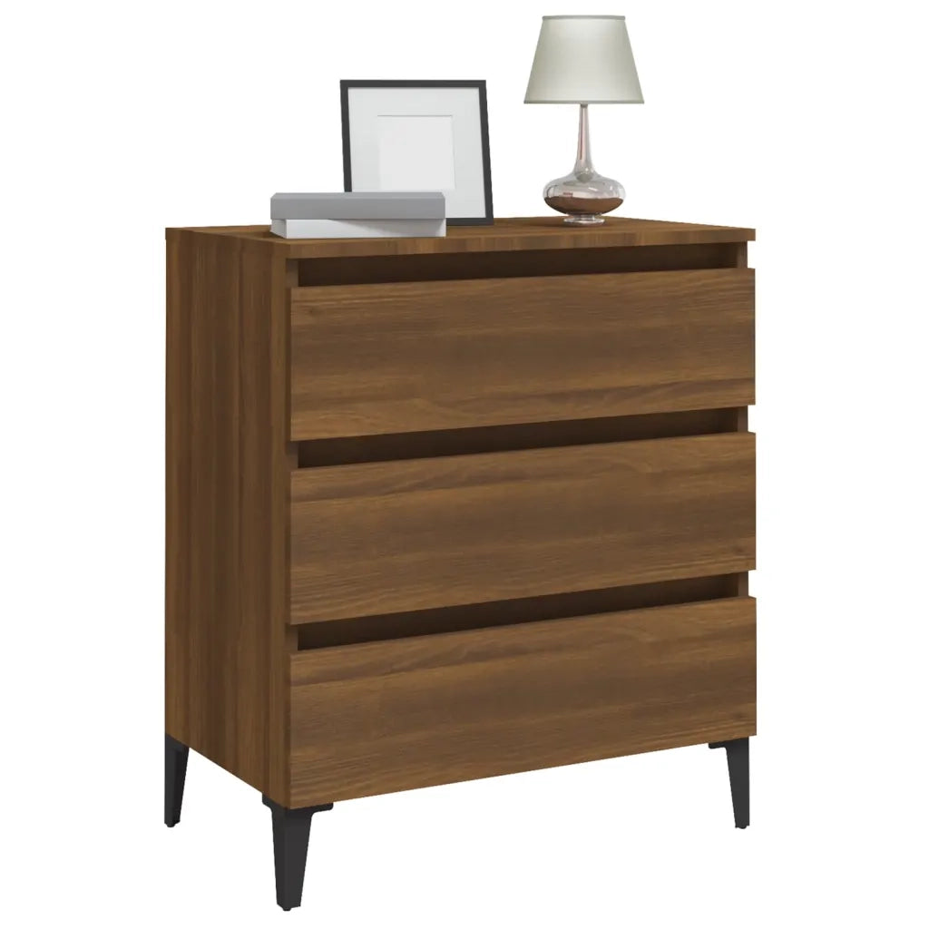 Credenza Rovere Marrone 60x35x69 cm in Legno Multistrato 815809