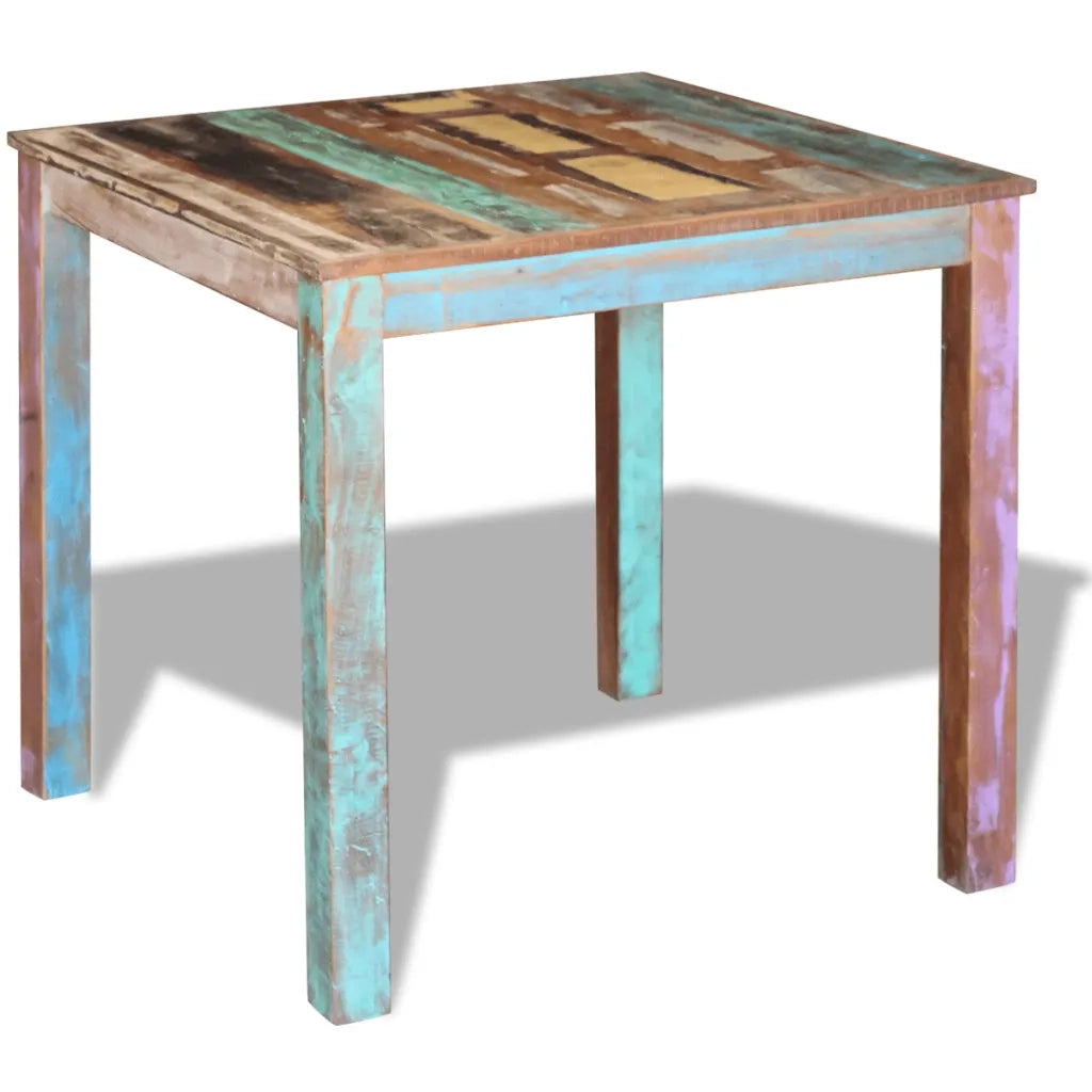 Tavolo da Pranzo in Legno Massello di Recupero 80x82x76 cm 243452