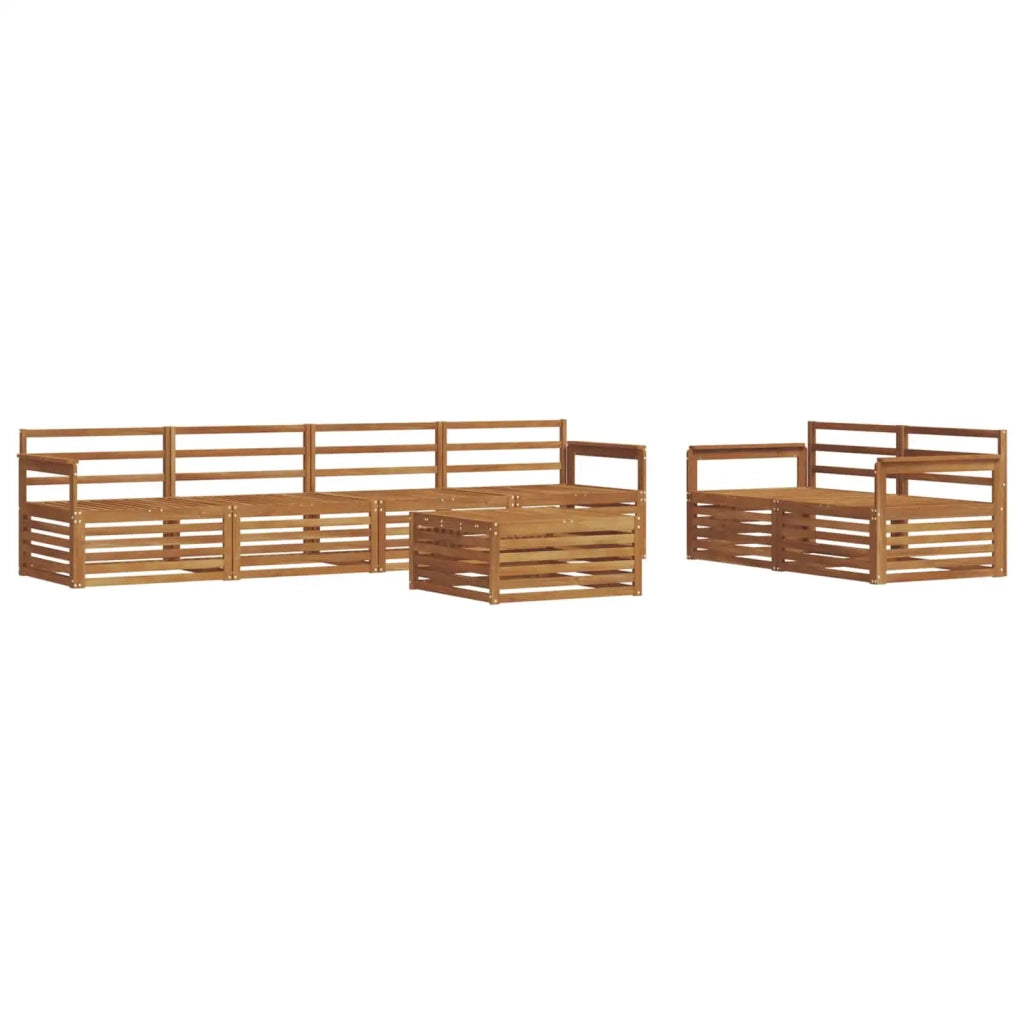 Set di divani da esterno 7 pcs Naturale