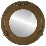 Specchio da Parete Design Oblò Ø38 cm in Alluminio e Vetro 357853