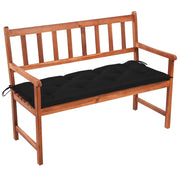 Panchina da giardino arredo esterno per patio terrazza con cuscino 120 x 58 x 90 cm legno massello di acacia 02_0011378