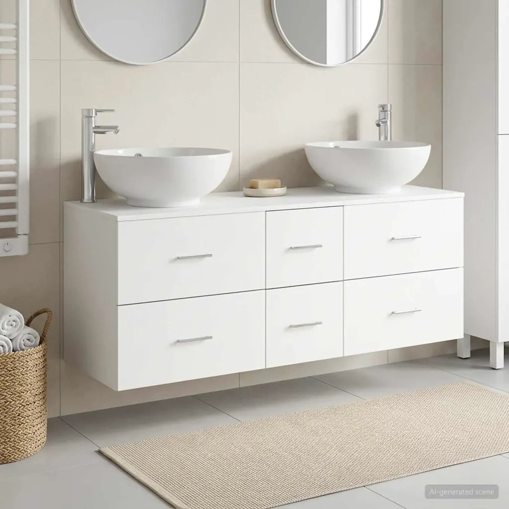 Set di mobili per il bagno 3 pz Bianco 49,5 x 44,5 x 65 cm 3405907