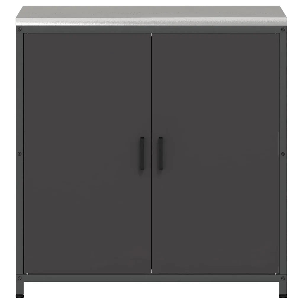 Stoccaggio in cucina con porta Nero 60 x 50 x 92 cm Acciaio