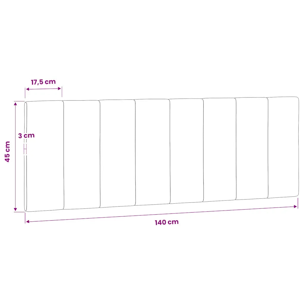 Cuscino Testiera Hanko Grigio Scuro 140 cm in Velluto CFW2896064