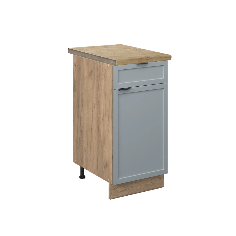 Vicco Mobiletto base per cucina Blu-grigio chiaro 40 cm , PL Rovere