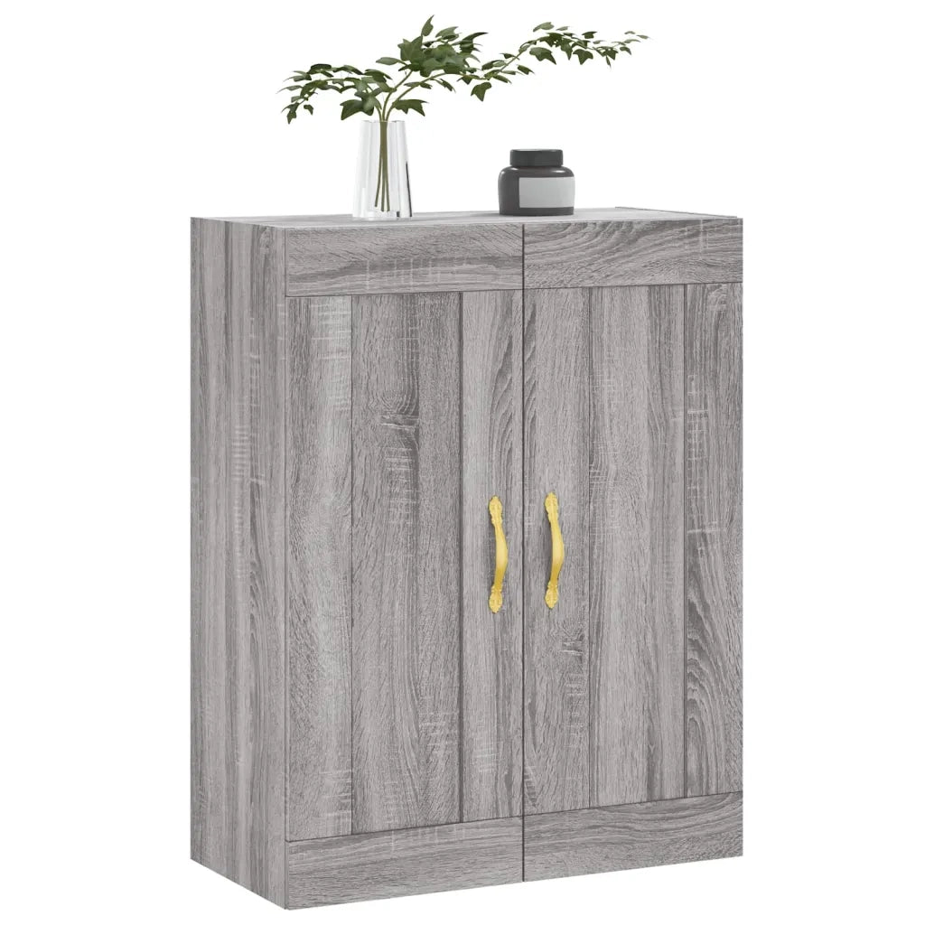 Mobile a Parete Grigio Sonoma 69,5x34x90 cm Legno Multistrato 835016
