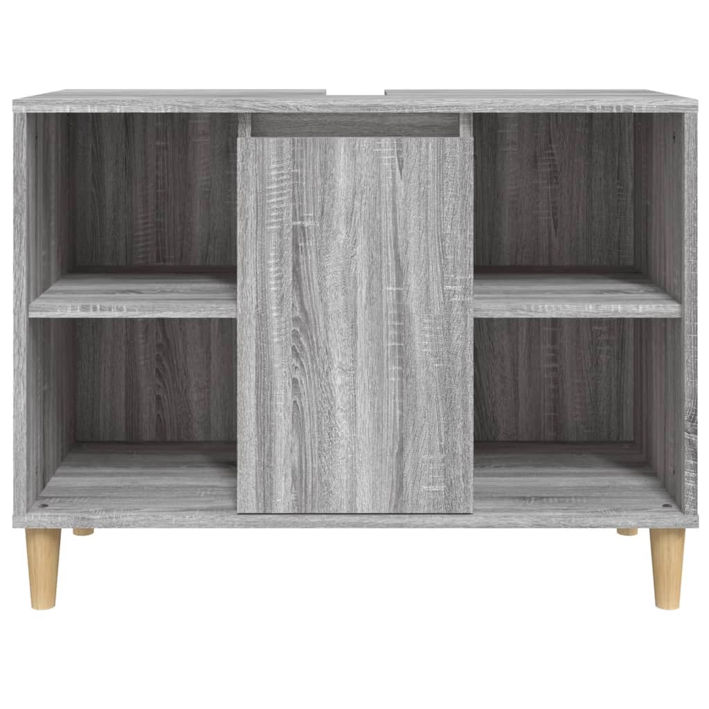 Mobile sottolavabo per bagno 80 x 33 x 60 cm in legno ingegnerizzato grigio 02_0006850