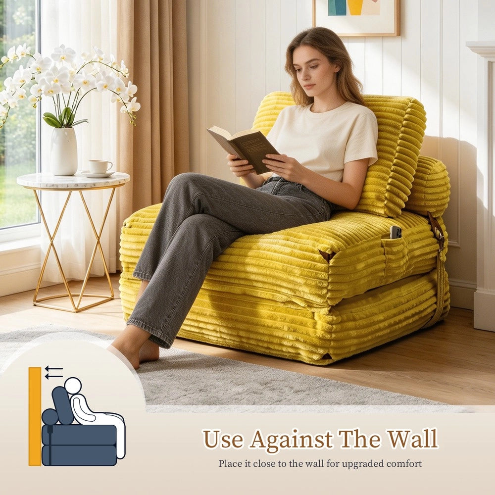 Poltrona Letto Pieghevole ¨C MINIMAL ¨C Futon Convertibile per Soggiorno e Camera