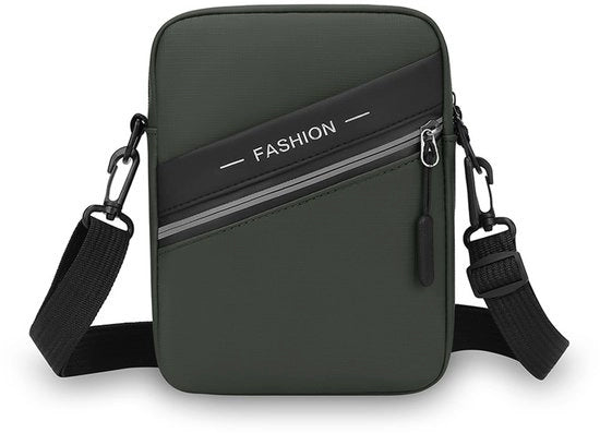 Borsa da spalla esterna da viaggio commuter tasca da spalla leggera casual overalls tasca da uomo, verde chiaro