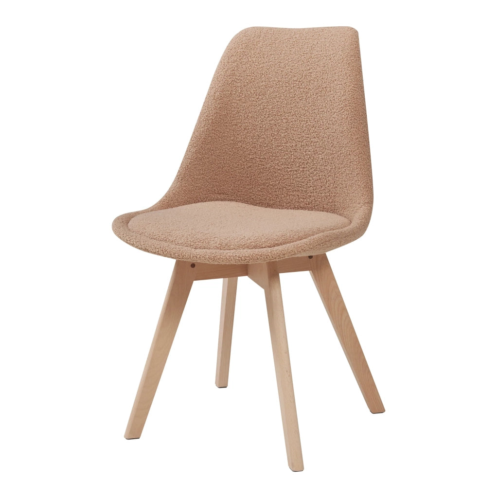 Set di 4 sedie da pranzo 82 x 49 x 54 cm design moderno e robusto con passanti tortora 03_0009824