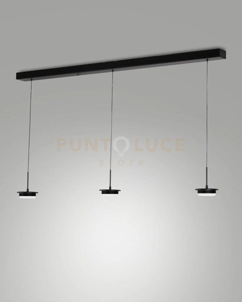 3805-48-101 MONTATURA NERA COMPLETA LINEARE CCT 2700K - 3000K - 4000K-  42W - 4530 lm 3 LCUI DIMMERABILE