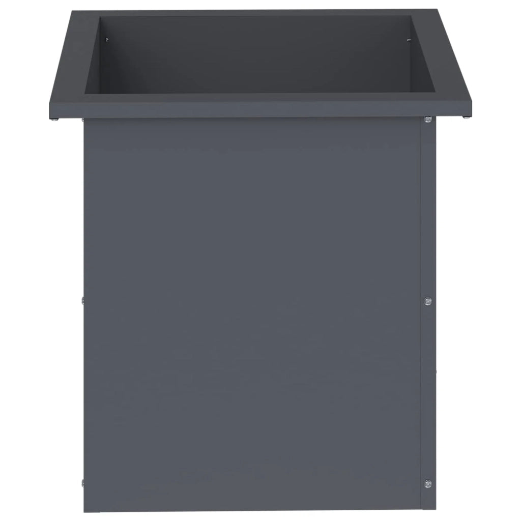 Fioriera da giardino con LED Antracite 40 x 40 x 40 cm Acciaio 8008130
