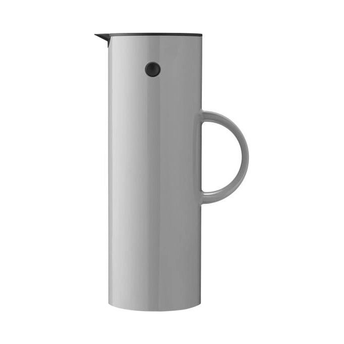 Stelton EM77 HELLGRAU EM77 Termos e Recipiente Isotermico 1 L in Vetro e ABS con Chiusura a Scatto e Tappo a Bilanciere colore Grigio