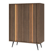 Madia Hafano, Credenza 2 Ripiani, 94x40x126h cm Marrone Noce
