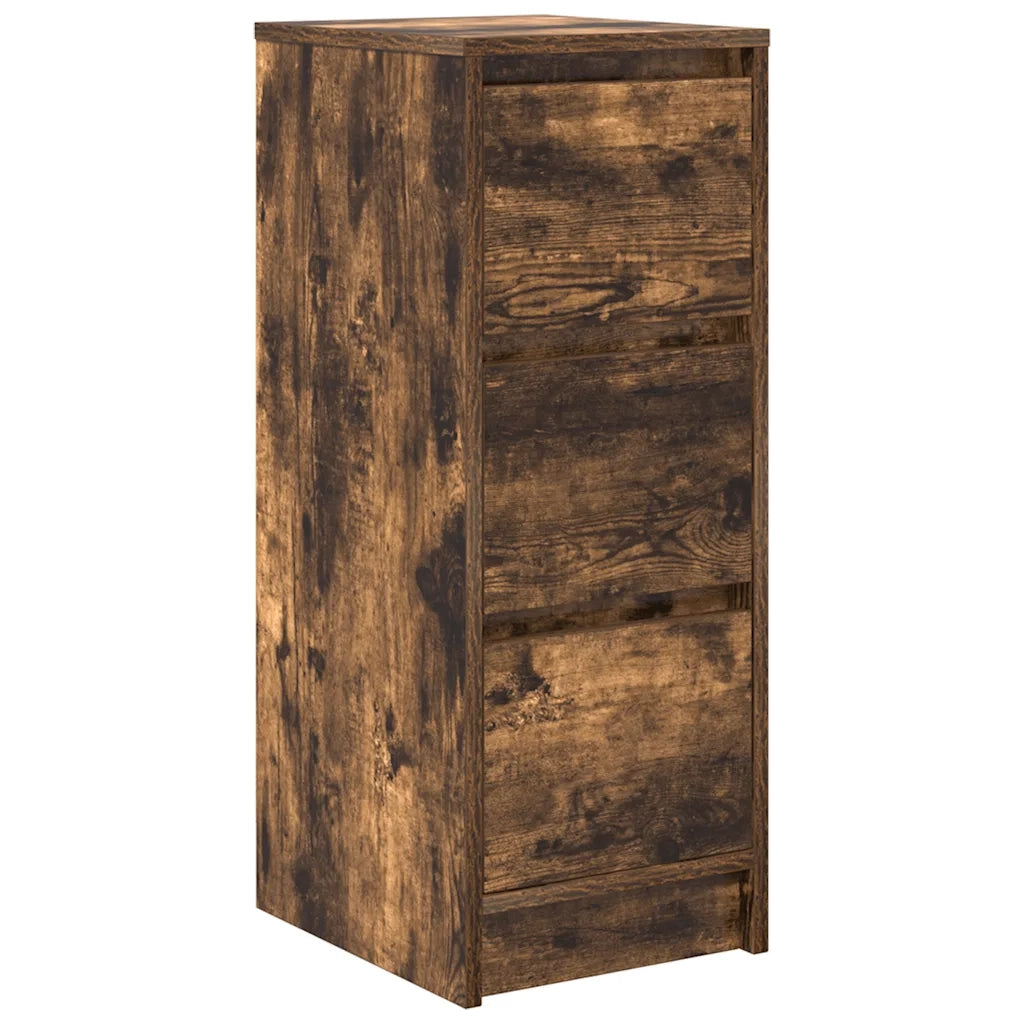 Credenza Rovere Fumo 29,5x34x76 cm in Legno Multistrato 861638