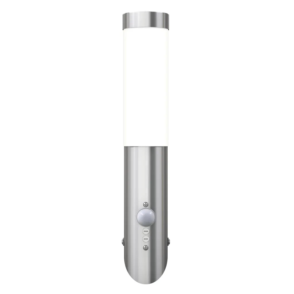 Lampioncino moderno in acciaio inox, sensore di movimento 40373