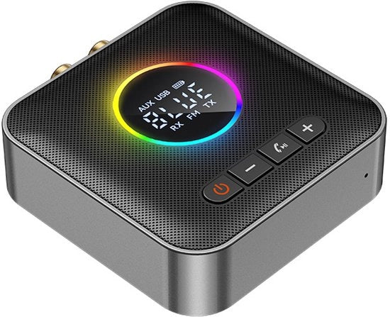 Adattatore audio da 2 in 1 Bluetooth 5.4 con trasmissione e ricezione - Adattatore audio wireless con ingressi AUX 3,5 mm e USB - compatibile con PC/smartphone/tablet/AV ricevitore