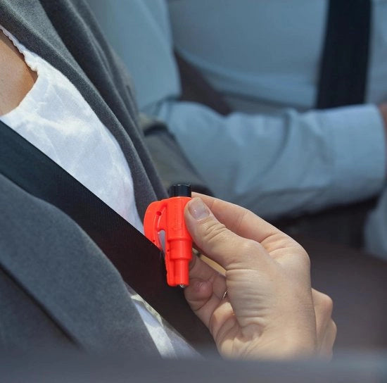 Sistema di Emergenza per Auto con Taglia Cinturone e Martello da Vetro - Pack di 2 - Made in USA - Resqme