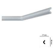 CORNICE DECORATIVA PER SOFFITTO mod. I745 - mm 17 x  40- 110 pezzi  - BOVELACCI