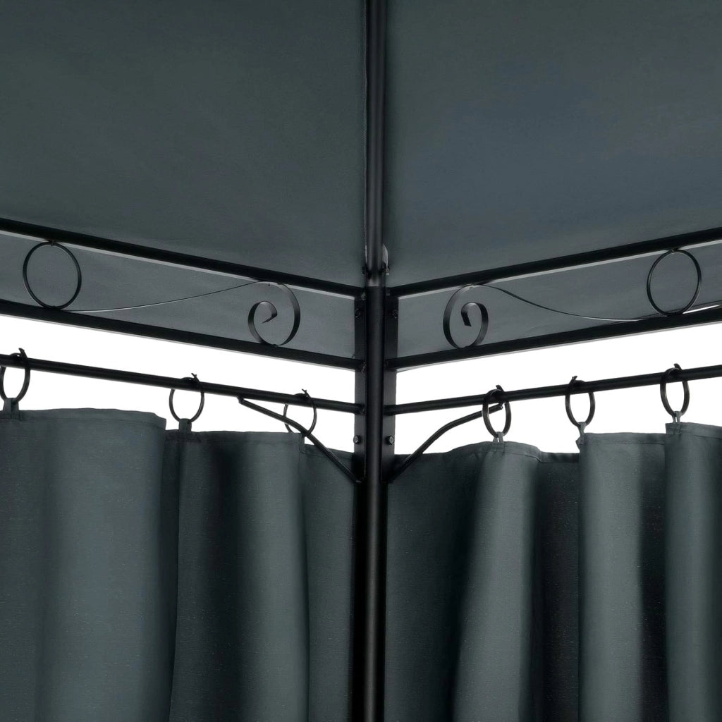 Gazebo Topas Padiglione 3x4m in Metallo Resistente Idrorepellente con Pannelli Laterali Tendone da Giardino Feste