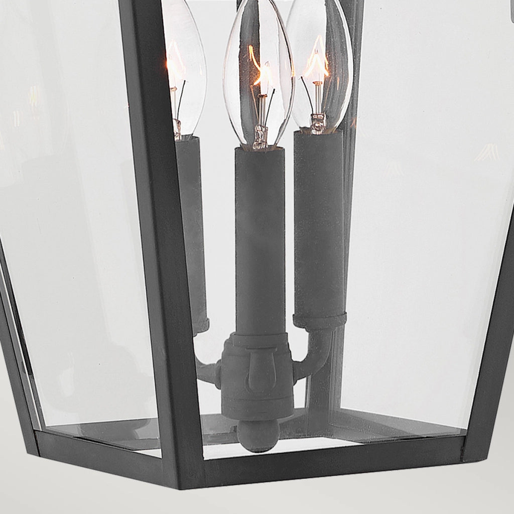 Applique esterna nera 3xE14 40W Alford Place Quintiesse