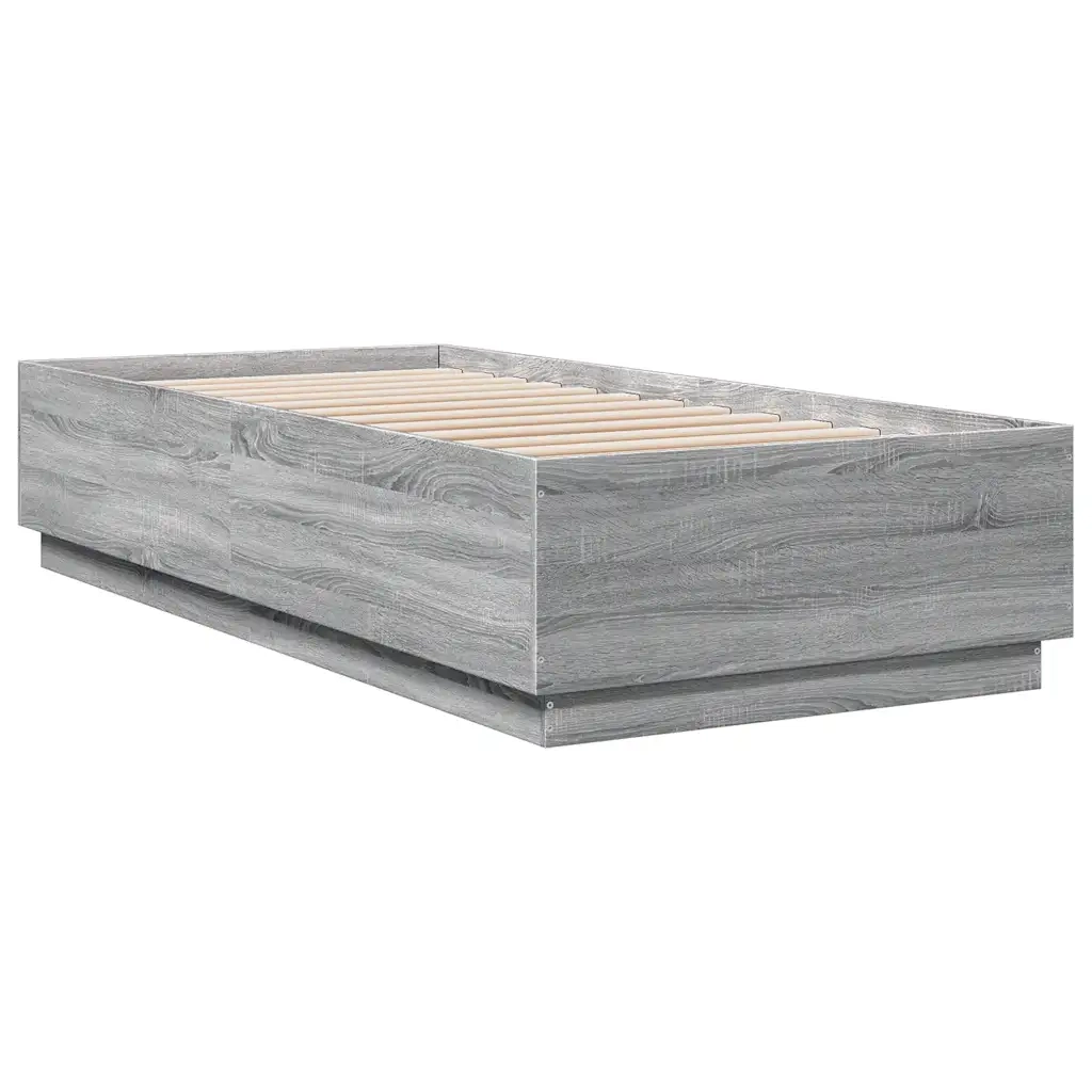Giroletto-Struttura Letto Grigio Sonoma 100x200 cm in Legno Multistrato 546088