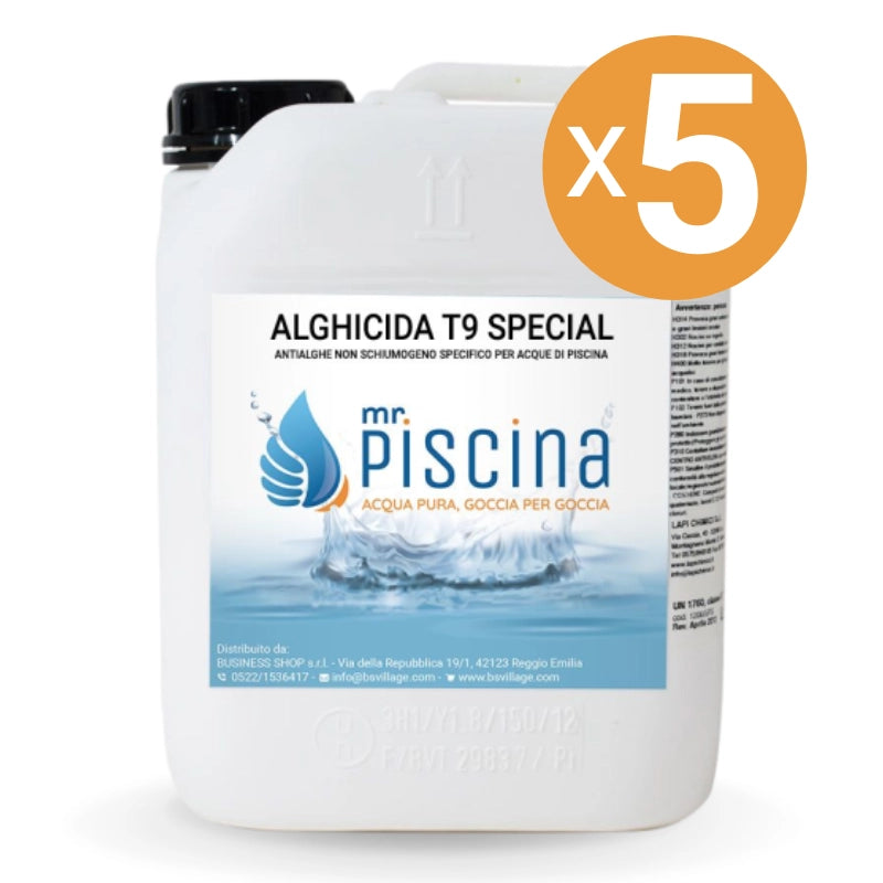 Antialghe piscina ALGHICIDA T9 SPECIAL - Non schiumogeno Quantità confezione: 5 confezioni