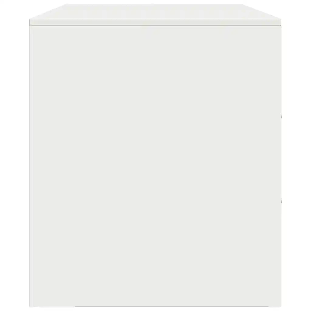 Mobile Porta TV Bianco 67x39x44 cm in Acciaio 841641