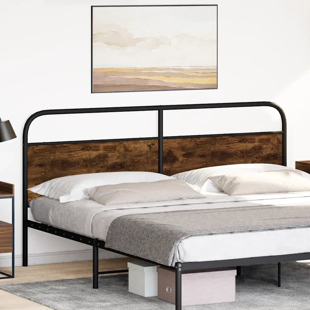 Testiera di Ricambio Rovere Fumo 180 cm in Acciaio e Legno Multistrato 4100245