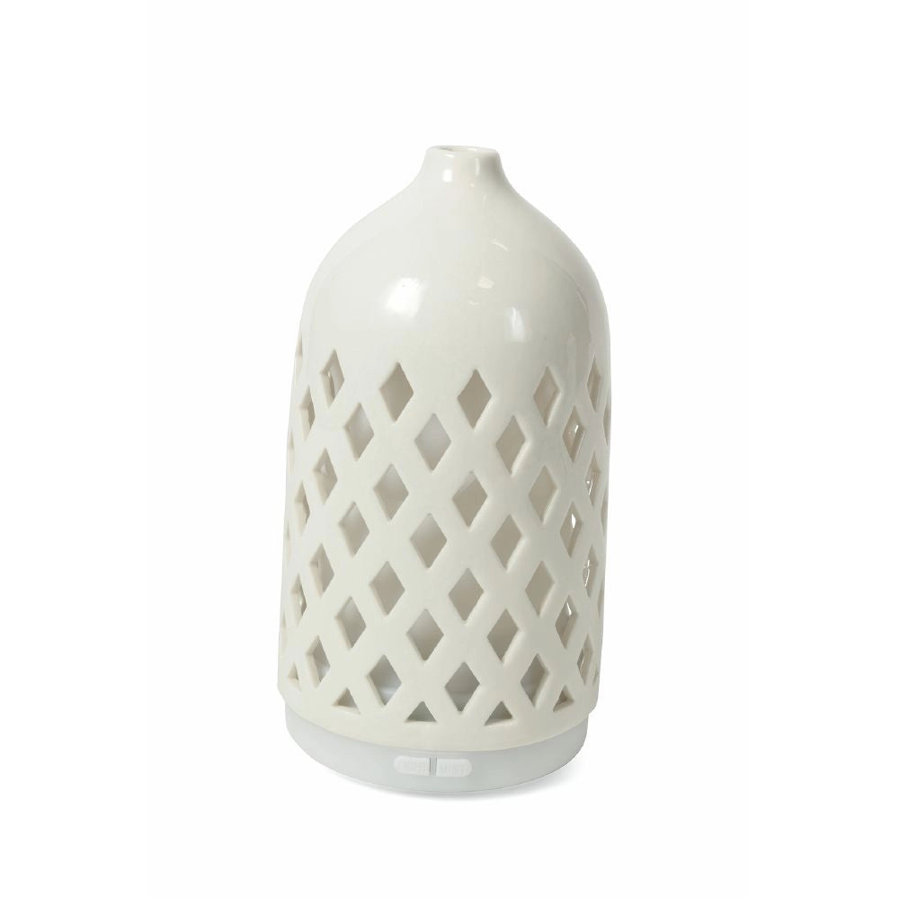 UMIDIFICATORE CERAMICA ROMBI DIFFUSORE ESSENZE 2 ASSORTIMENTI