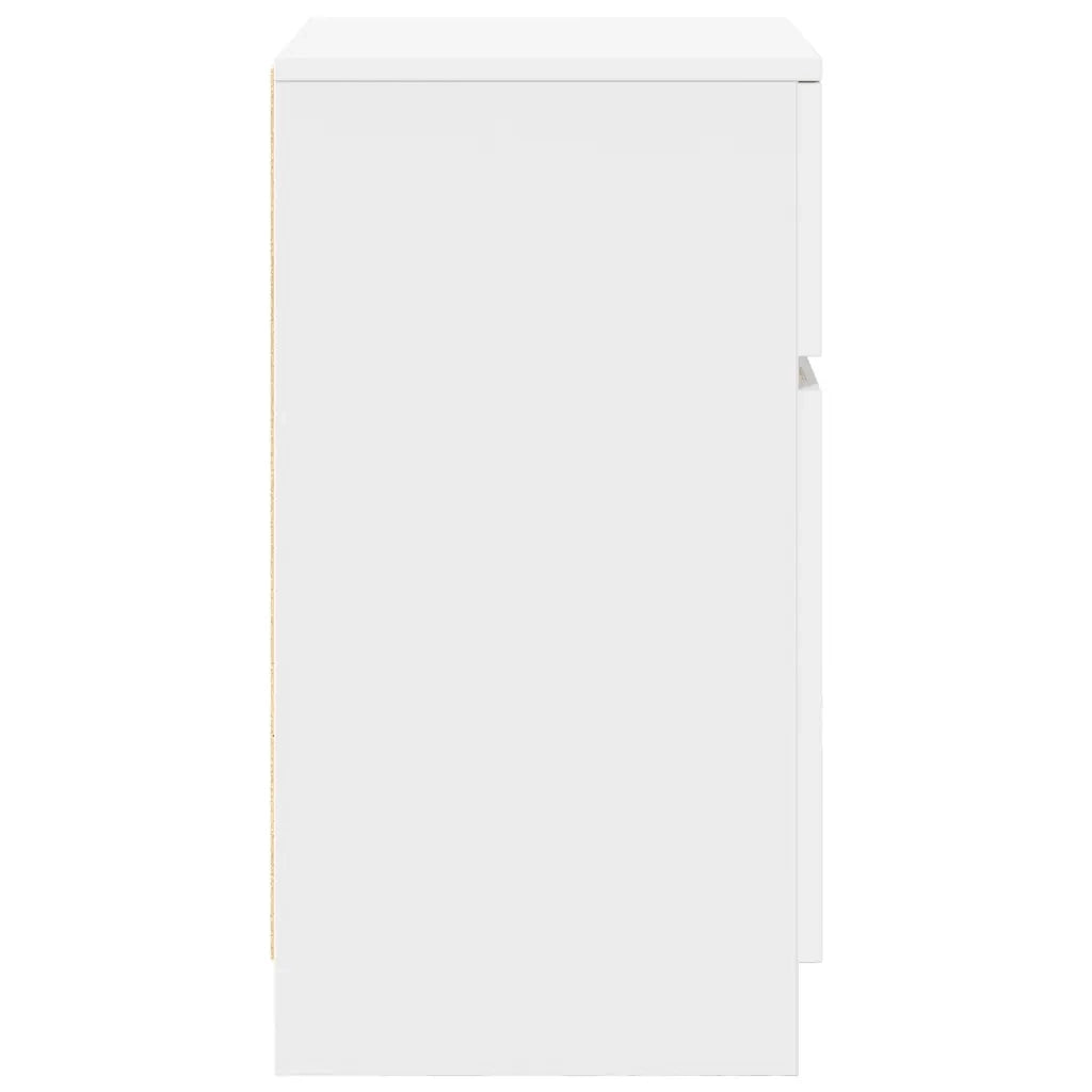 Comodino Bianco 39x35x65 cm in Legno Multistrato 861319