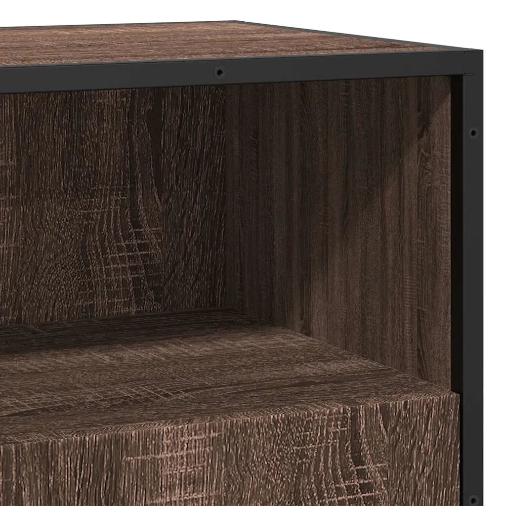 Credenza Rovere Marrone 68x35x76 cm in Legno Multistrato 849003