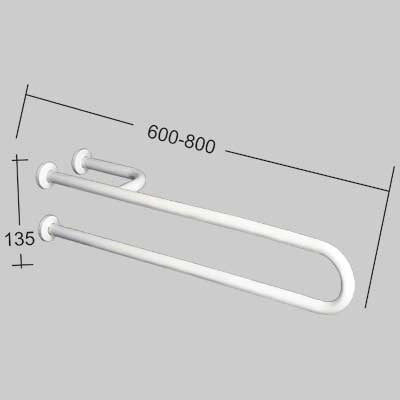 BARRA DI SOSTEGNO CON RINFORZO A DESTRA O A SINISTRA  83 cm Dx     MADE IN ITALY