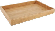 Set di servizio in legno di bambù - Tavola di servizio rettangolare stile giapponese - Tavole di servizio in legno per casa e ristorante - 28x19x3 cm.