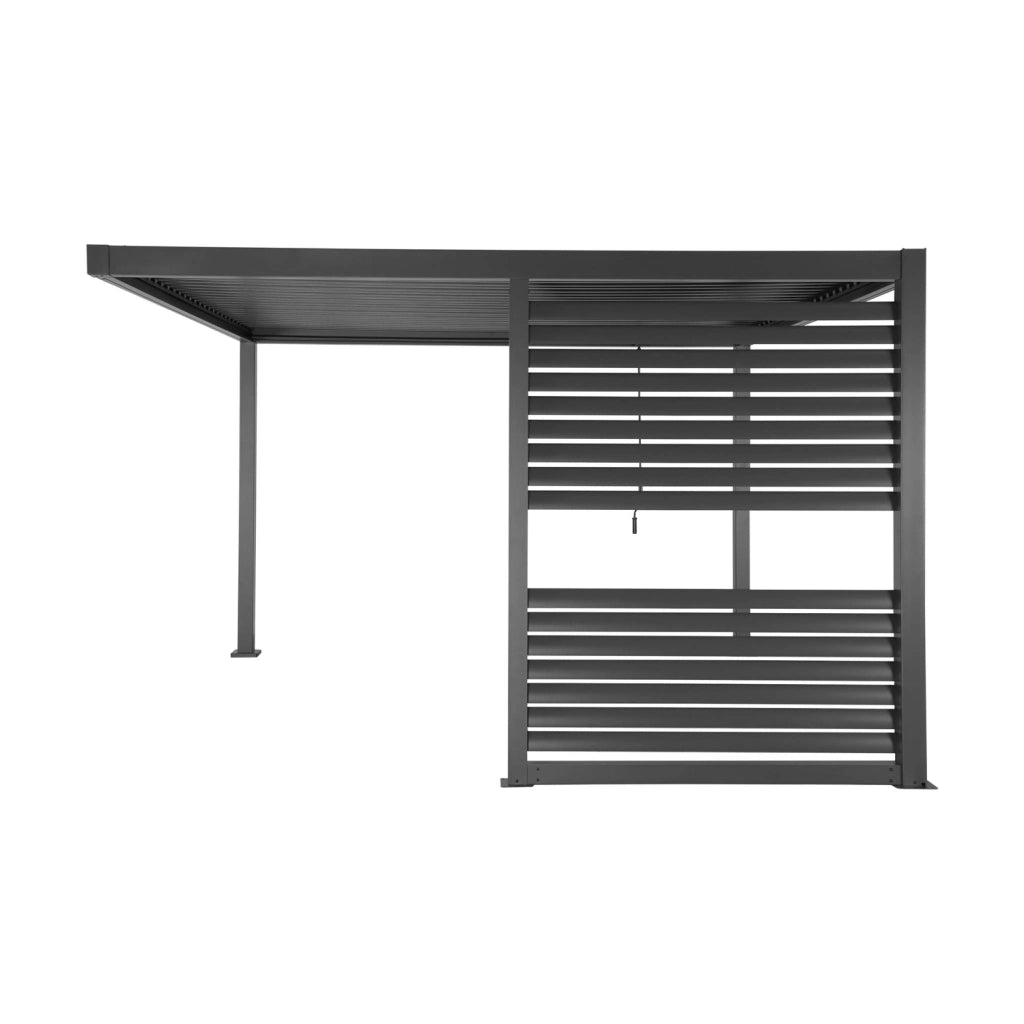 Pergola bioclimatica 3,5x3,5m in alluminio con lamelle orientabili +