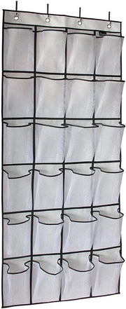 Organizzatore appeso per la conservazione delle scarpe con 24 tasche a maglia - Borsa di stoccaggio per la porta - Adatto per armadi - Scarpa appeso pratico